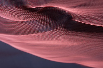 Image showing  waves of satin silk close up