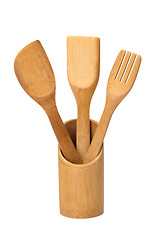 Image showing set of kitchen spatula on white background