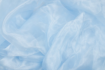 Image showing blue satin background