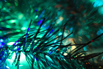 Image showing Abstraction blue Christmas background