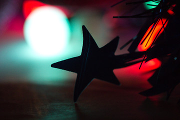 Image showing Christmas background with blurred light effect