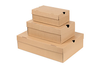 Image showing Stack of boxes isolated on white background