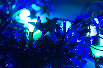 Image showing Blue lights background