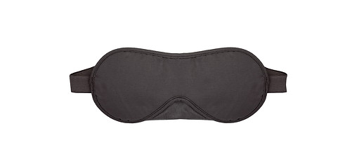 Image showing black satin sleep mask isolated