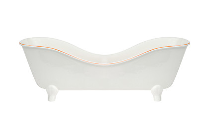 Image showing Vintage bathtub isolated with clipping path included