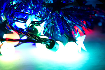 Image showing Abstract christmas lights as background