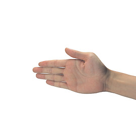 Image showing Man hand sign isolated on white background