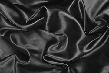 Image showing Black satin background