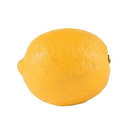 Image showing yellow ripe lemon over the white background (clipping path)