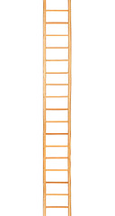 Image showing Wooden ladder, vertical isolated stepladder