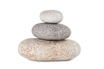 Image showing pile of stones isolated on white background