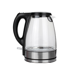Image showing stainless electric kettle isolated on white
