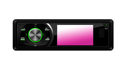 Image showing Modern car audio system isolated