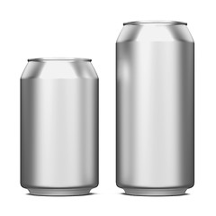 Image showing Aluminum Cans Isolated on White.