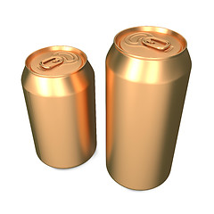 Image showing Aluminum Cans Isolated on White.