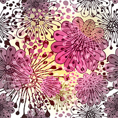 Image showing Seamless spring floral pattern