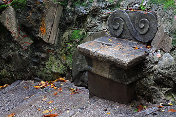 Image showing Lone Stone Bench