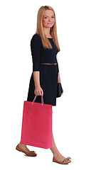 Image showing Young Woman with Shopping Bag