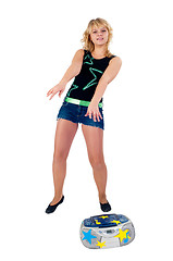 Image showing Pretty blonde girl dancing