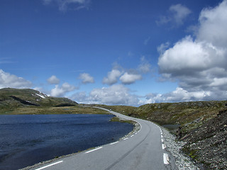 Image showing Scenic summer road in Norway