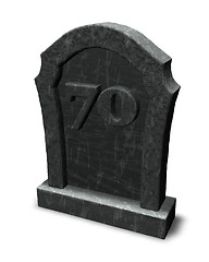 Image showing number seventy on gravestone