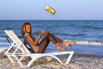 Image showing Joyful cute teenage girl 