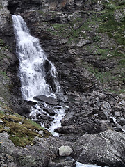 Image showing Waterfall and rocks in Norway