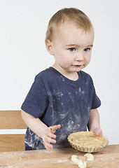 Image showing child making cookies