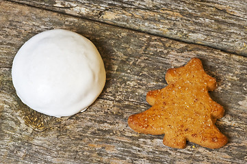 Image showing German Xmas cake Pfeffernuss and Christmas tree