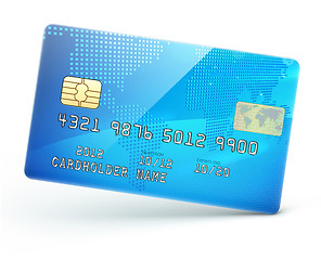 Image showing blue credit card