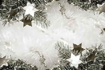 Image showing Silver stars background