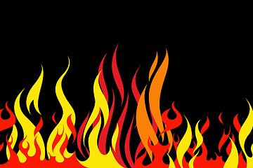 Image showing Abstract flames on a black background