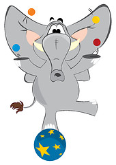 Image showing Elephant juggler