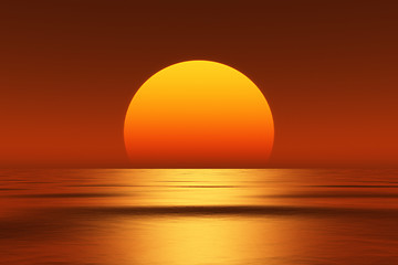 Image showing beautiful sunset