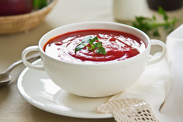 Image showing Beetroot soup