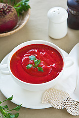 Image showing Beetroot soup