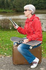 Image showing Modern Senior On Holiday