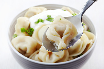 Image showing dumplings russian pelmeni