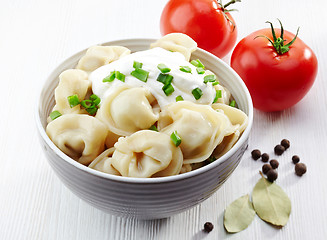 Image showing dumplings russian pelmeni