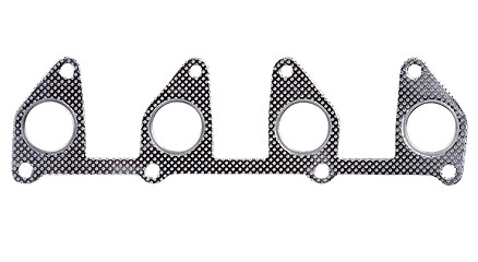 Image showing metallic automotive exhaust manifold gasket