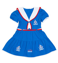 Image showing The dress for the girl with a sea motif