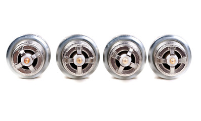 Image showing Four automobile spark plugs