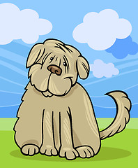 Image showing shaggy terrier dog cartoon illustration