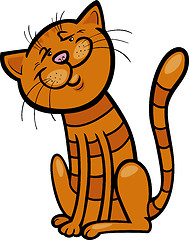 Image showing happy cat cartoon illustration