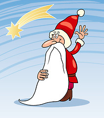 Image showing santa claus christmas cartoon illustration
