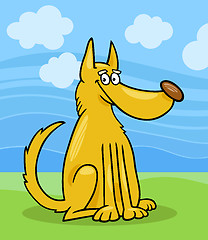 Image showing mongrel dog cartoon illustration