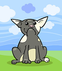 Image showing french bulldog cartoon illustration