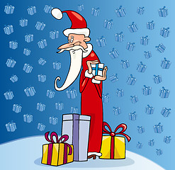 Image showing santa claus christmas cartoon illustration