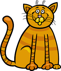 Image showing happy cat cartoon illustration