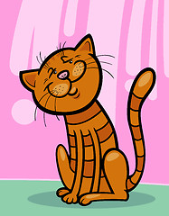 Image showing happy cat cartoon illustration